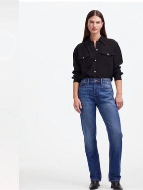 *ALEXA CHUNG* Madewell Blue Straight-Leg Denim Jeans Size 28